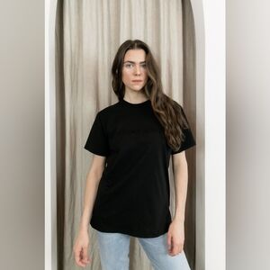 Anine Bing Lili Tee in Tonal Black